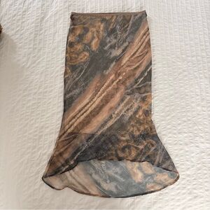 Vintage Marble Print Women's Skirt